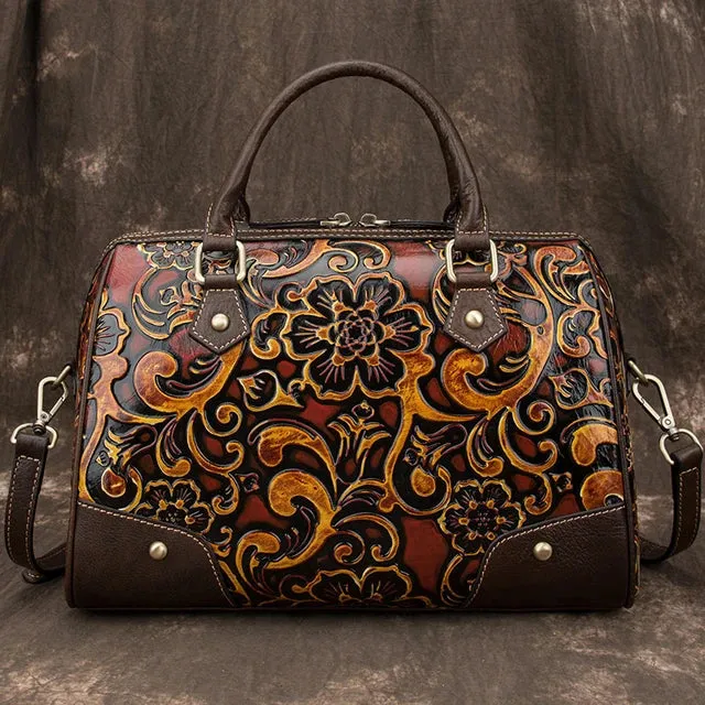 Motaora Genuine Leather Retro Hand Bags