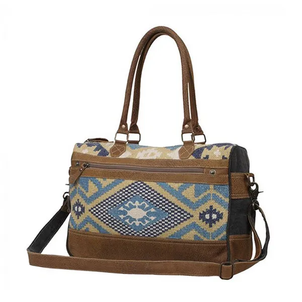Myra Bags Aqua Appeal Messenger Bag, Blue, Medium