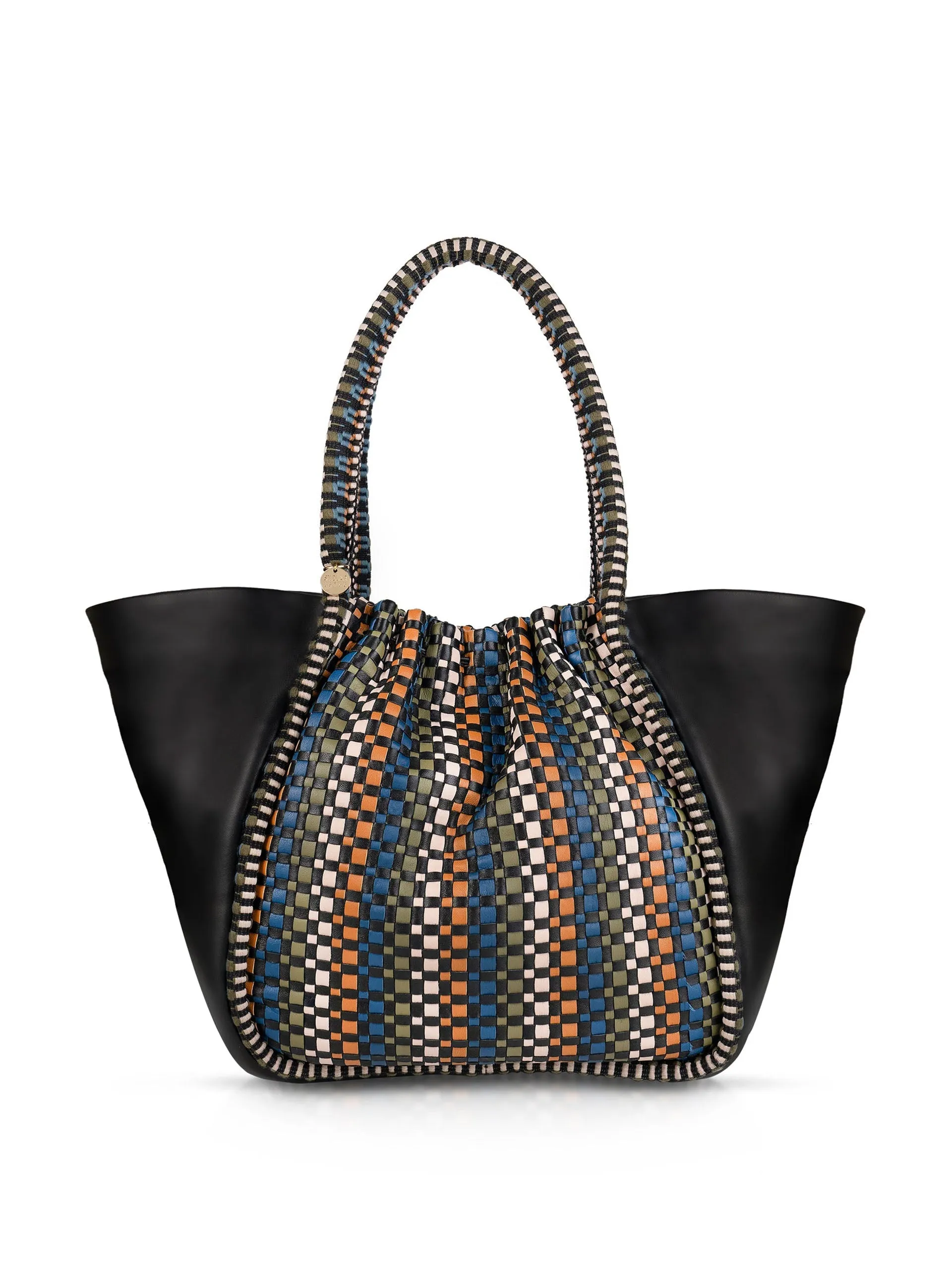 Negara gathered leather tote bag