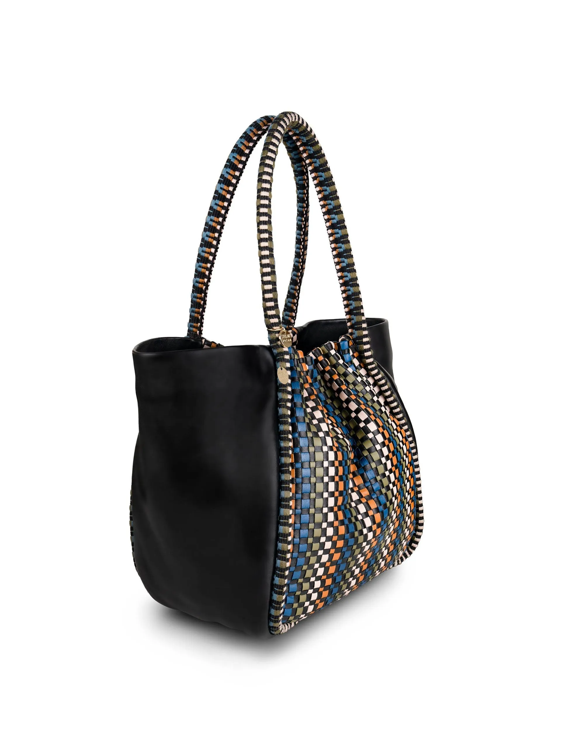 Negara gathered leather tote bag
