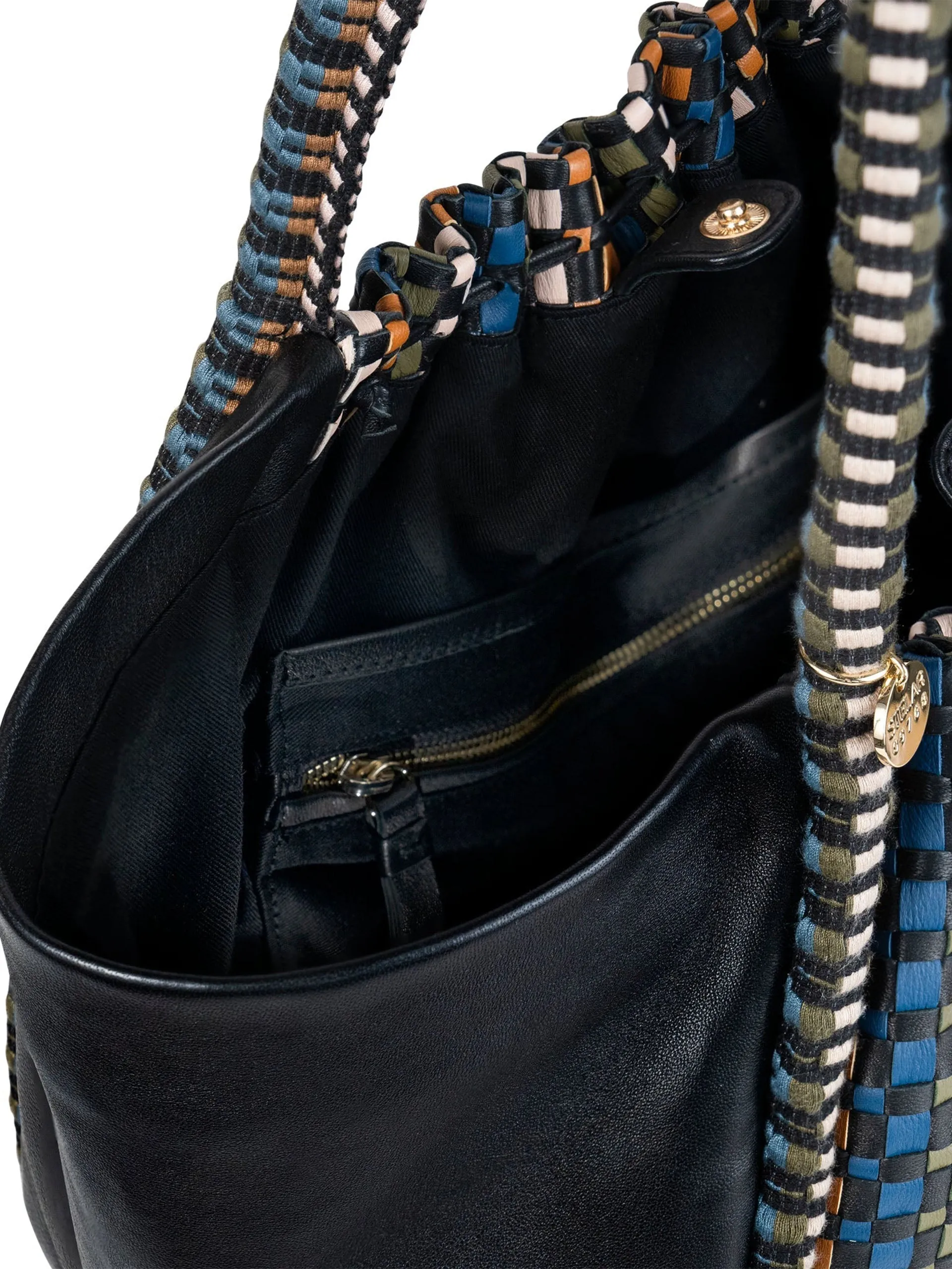 Negara gathered leather tote bag