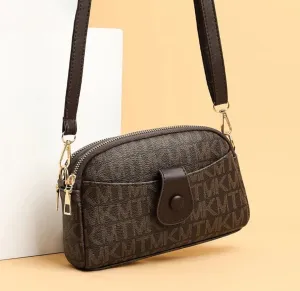 New Trendy Texture Small One-Shoulder Cross-Body Mobile Phone Bag   12345