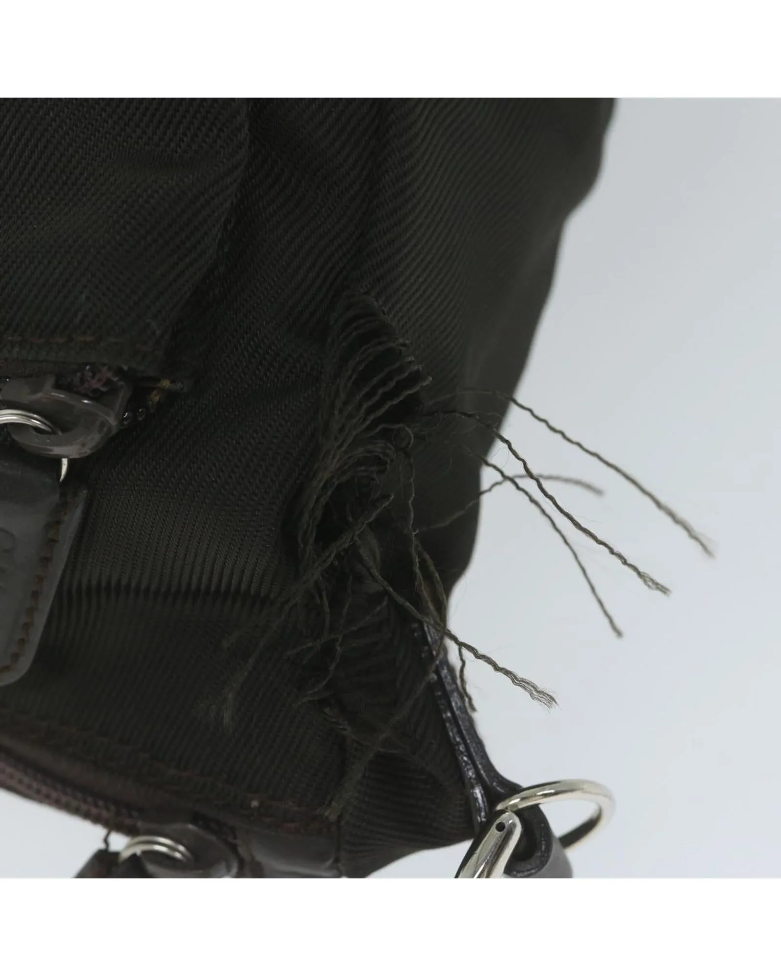 Nylon Hand Bag with Bamboo Handle and Italian Craftsmanship