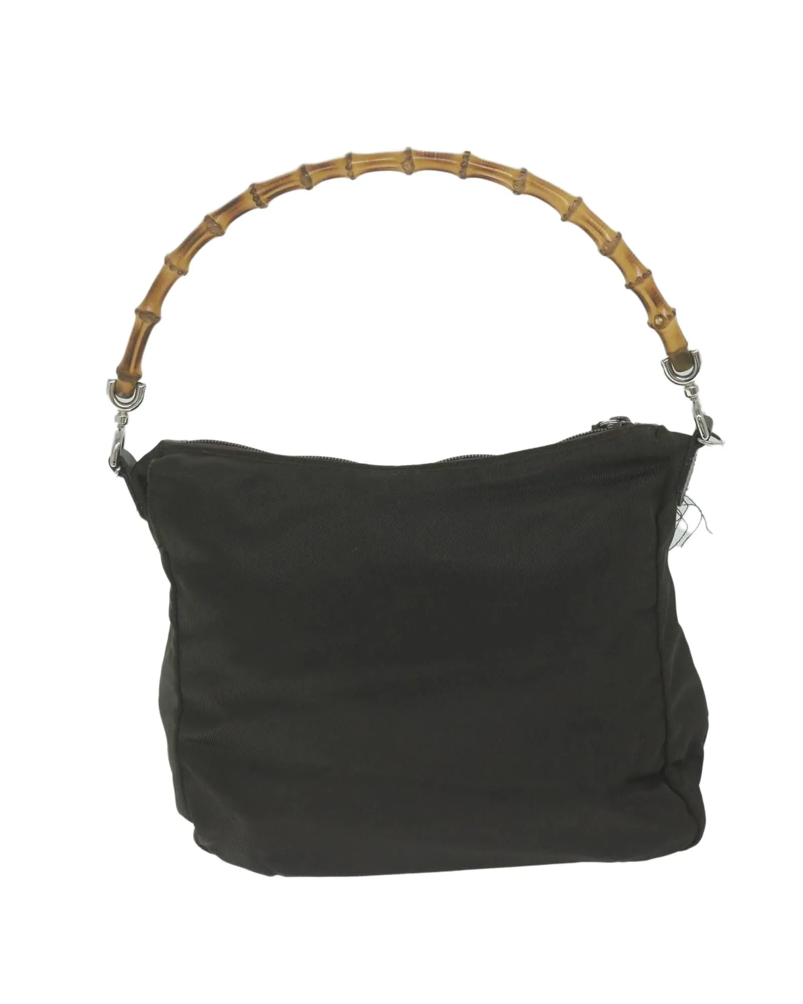 Nylon Hand Bag with Bamboo Handle and Italian Craftsmanship