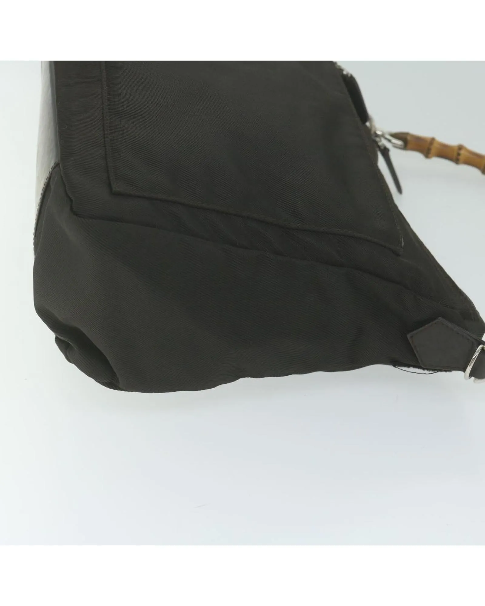 Nylon Hand Bag with Bamboo Handle and Italian Craftsmanship