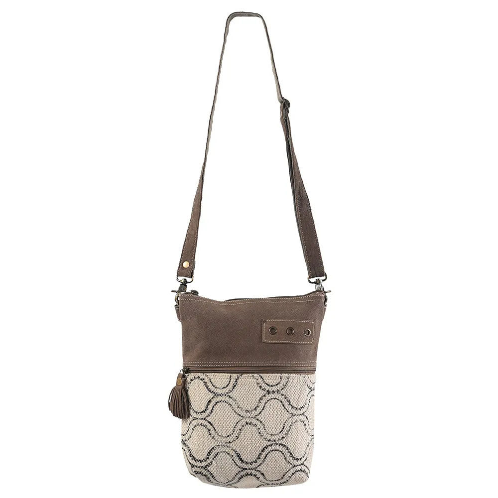 OHLAY KB319 Cross Body Upcycled Wool Upcycled Canvas Genuine Leather women bag western handbag purse