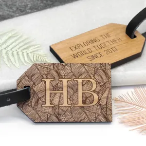 Personalised Palm Leaf Luggage Tag