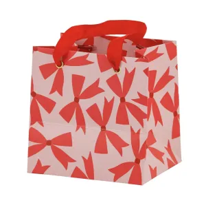 Pink & Red Bow Gift Bags x6