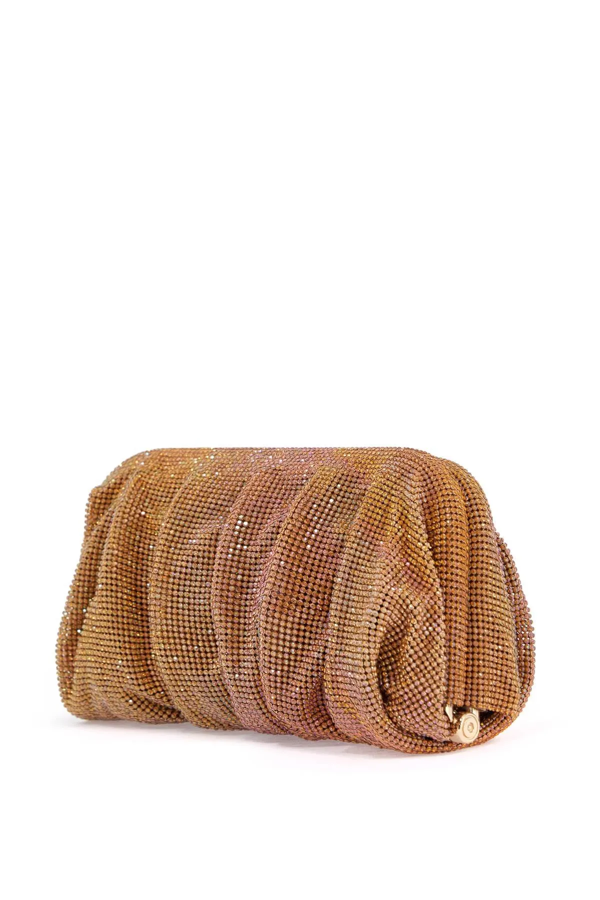 Pleated Crystal Mesh Bag