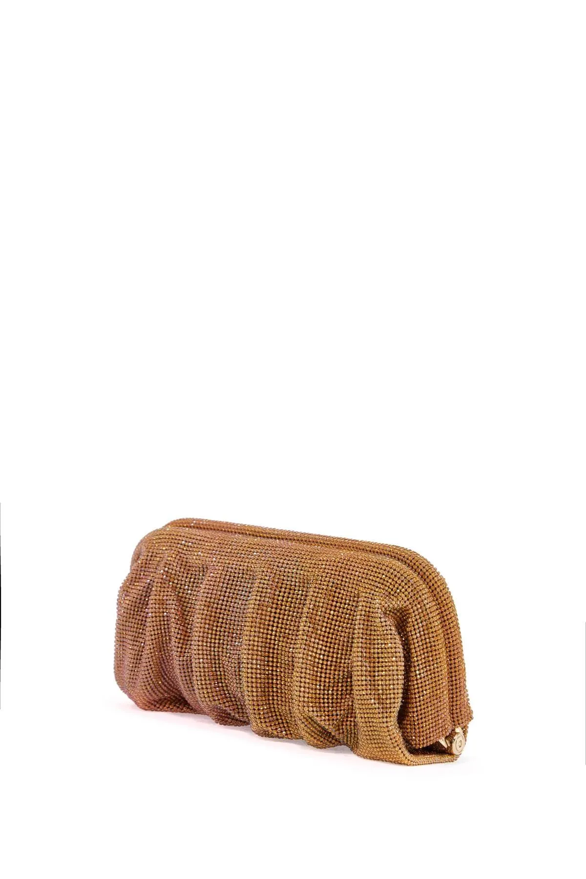 Pleated Crystal Mesh Bag