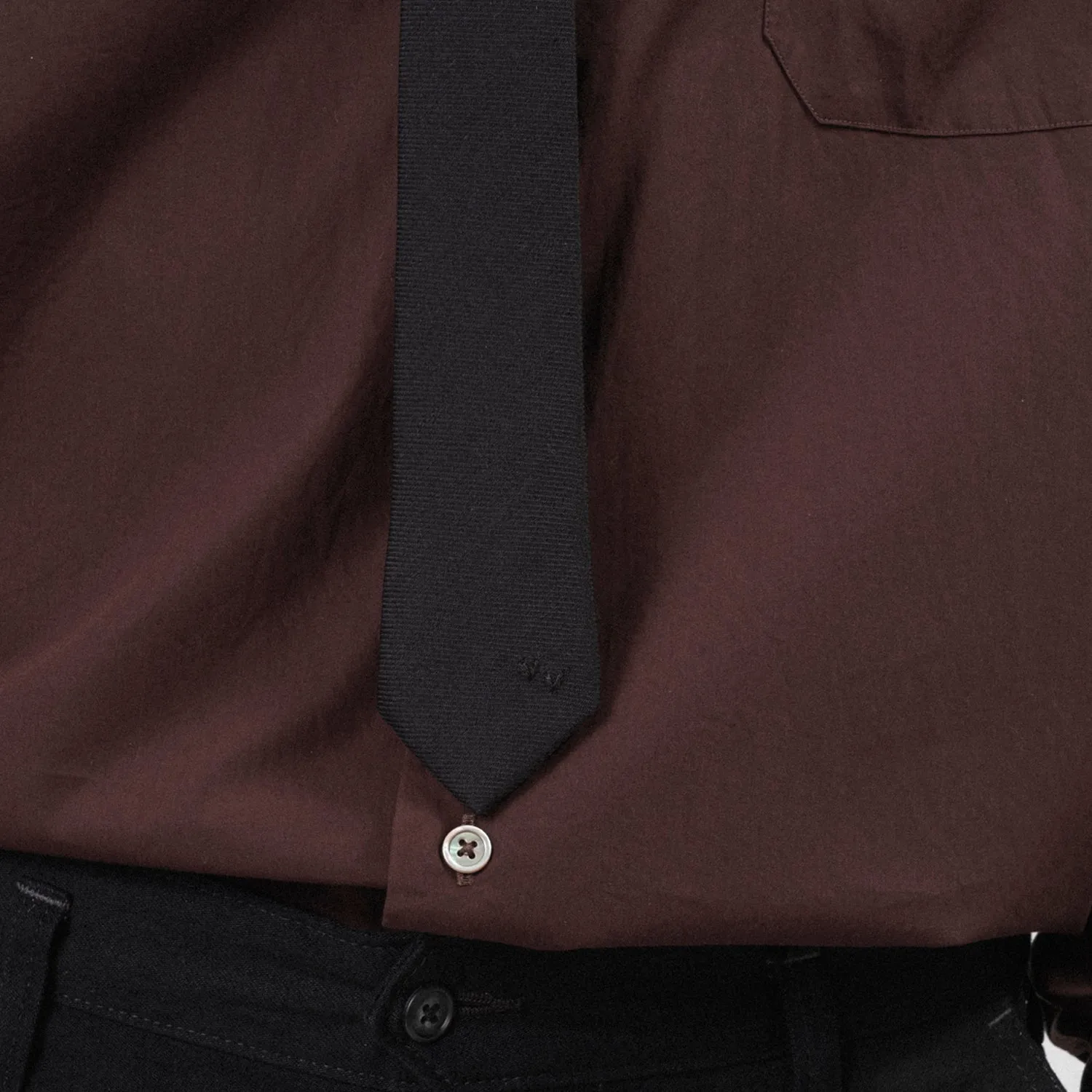 [PORTER CLASSIC] CLASSIC SILK WOOL TIE H/W HEART CUSTOM _ BLACK