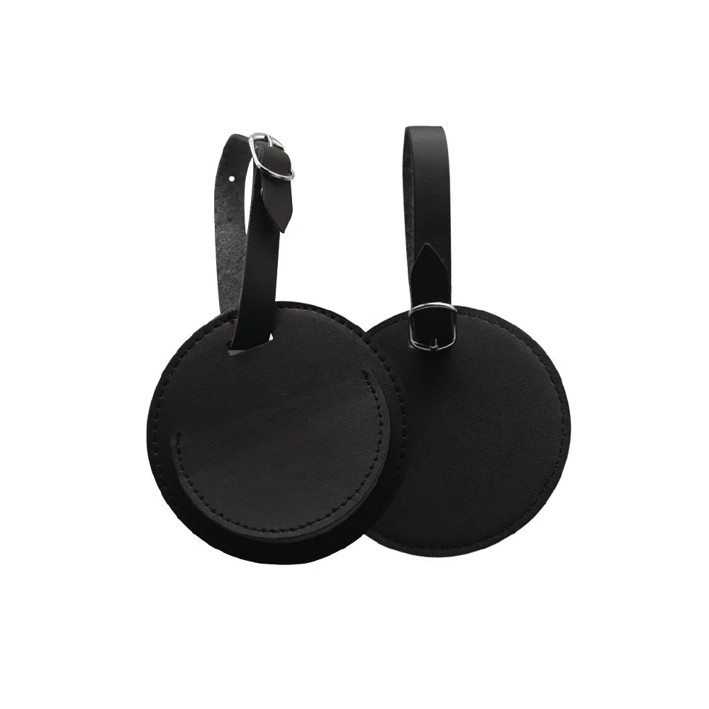 PU Leather Round Luggage Tag