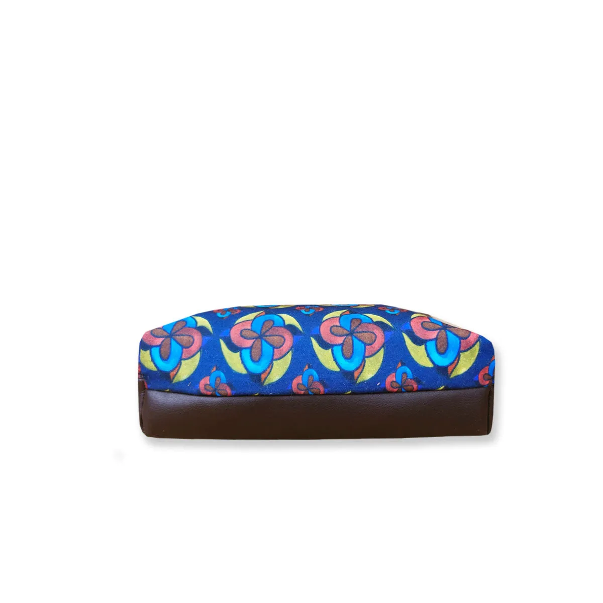 Red Blue Flower Kollam Tote/Pouch Combo