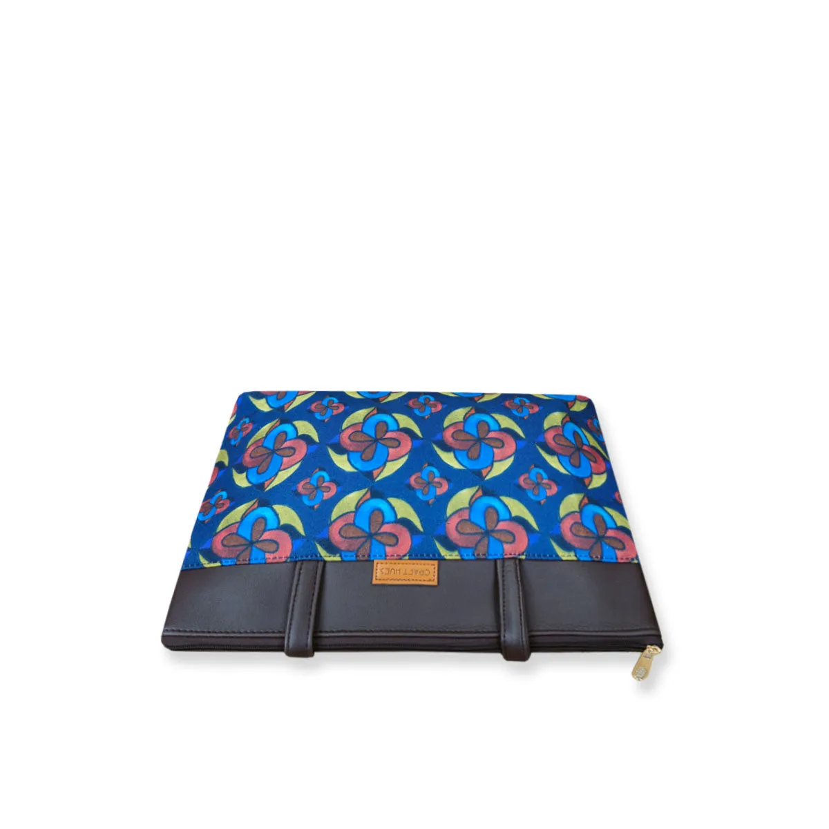 Red Blue Flower Kollam Tote/Pouch Combo