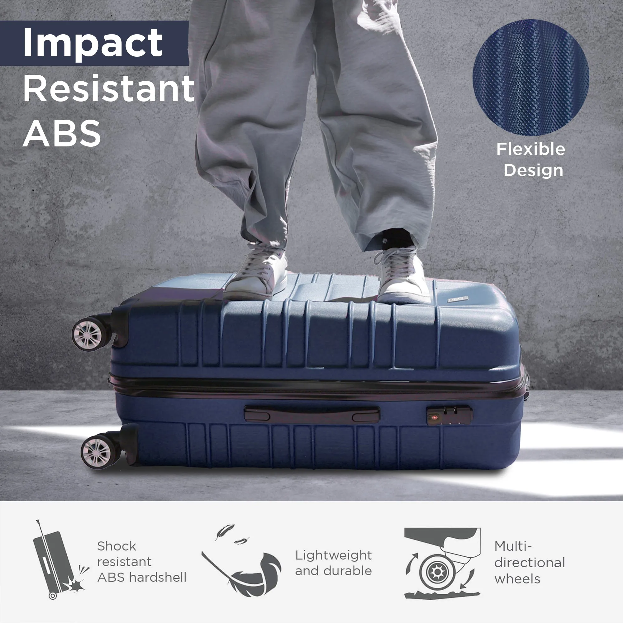 Santorini Hardshell Luggage - 360 Spinner Wheels