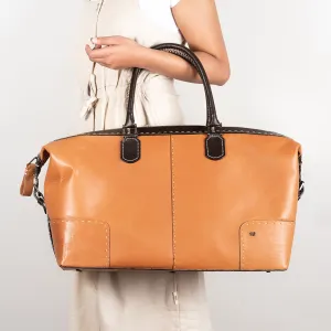 Sechaba : Leather Travel Bag in Hazel Relaxa