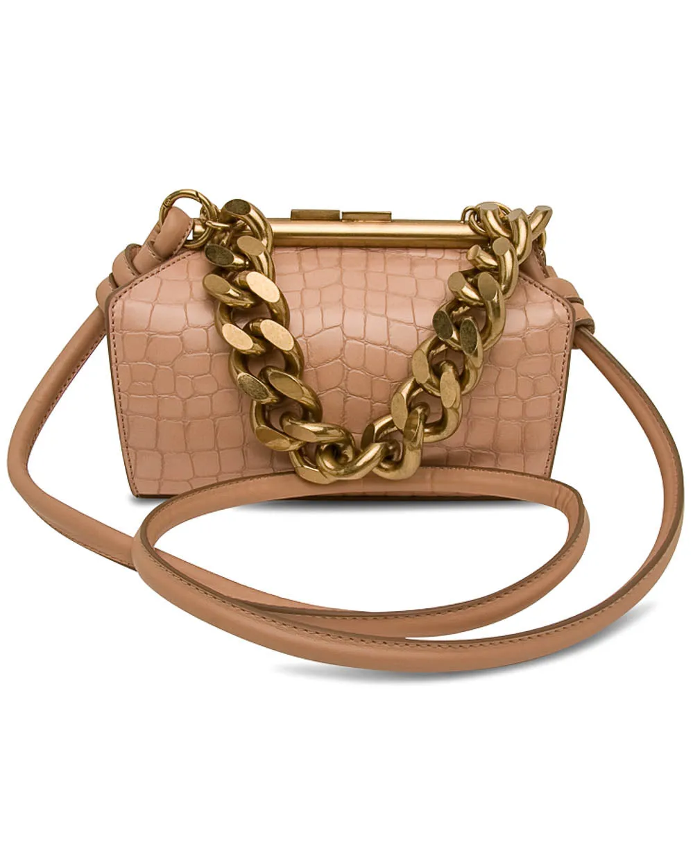 Small Structured Shoulder Bag in Blush