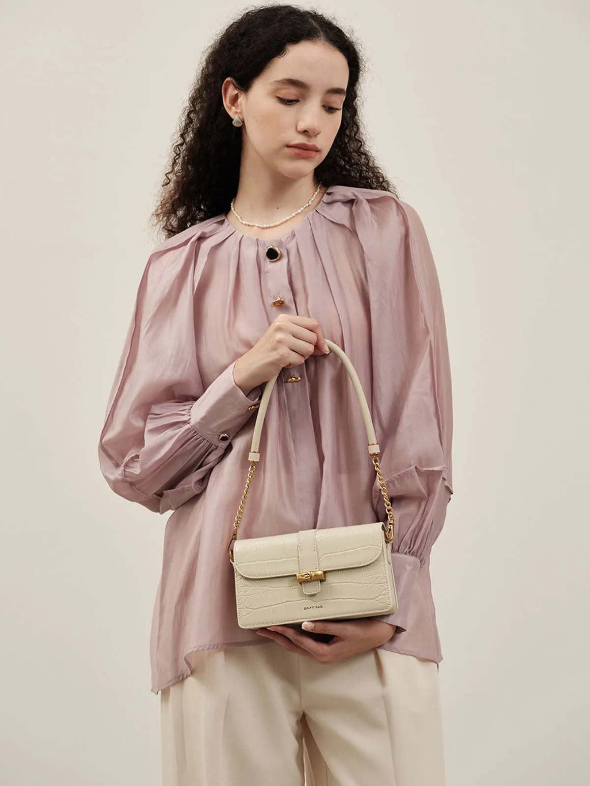 Smting | crocodile flag bag with Bamboo Joint Lock