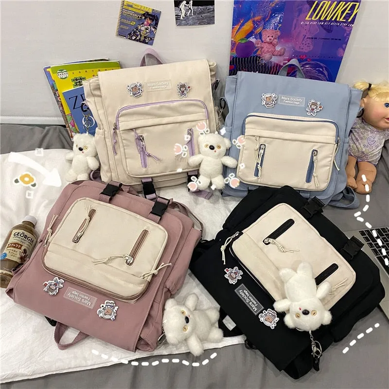 Sohiwoo Preppy Multi-Function Backpack
