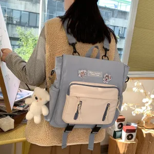Sohiwoo Preppy Multi-Function Backpack