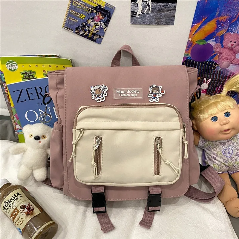 Sohiwoo Preppy Multi-Function Backpack