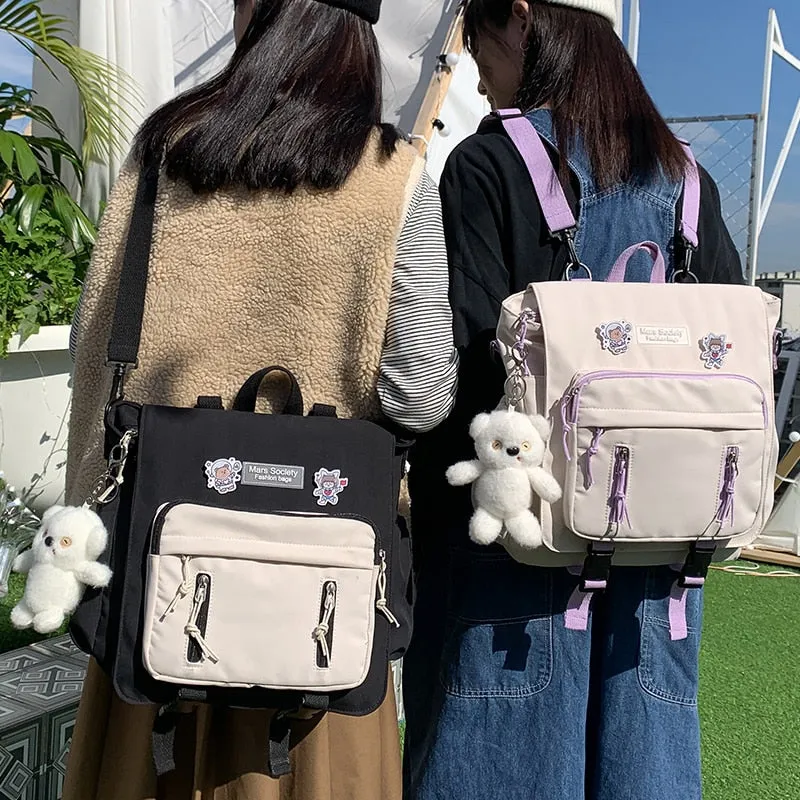 Sohiwoo Preppy Multi-Function Backpack