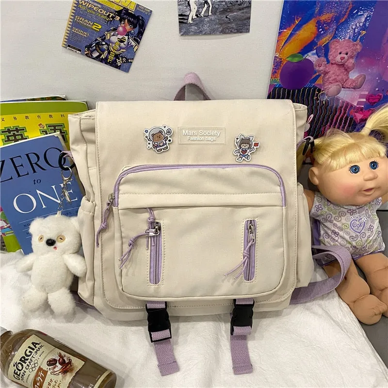 Sohiwoo Preppy Multi-Function Backpack