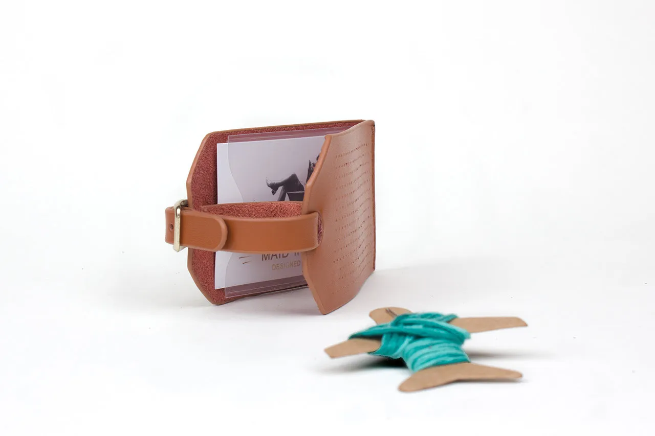 Stitch Luggage Tag - Brown