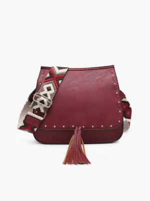 Structured Flapover Crossbody w Guitar Strap