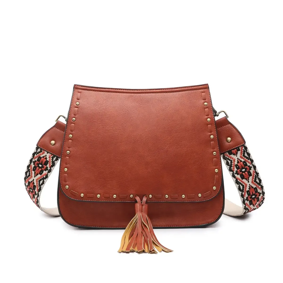 Structured Flapover Crossbody w Guitar Strap