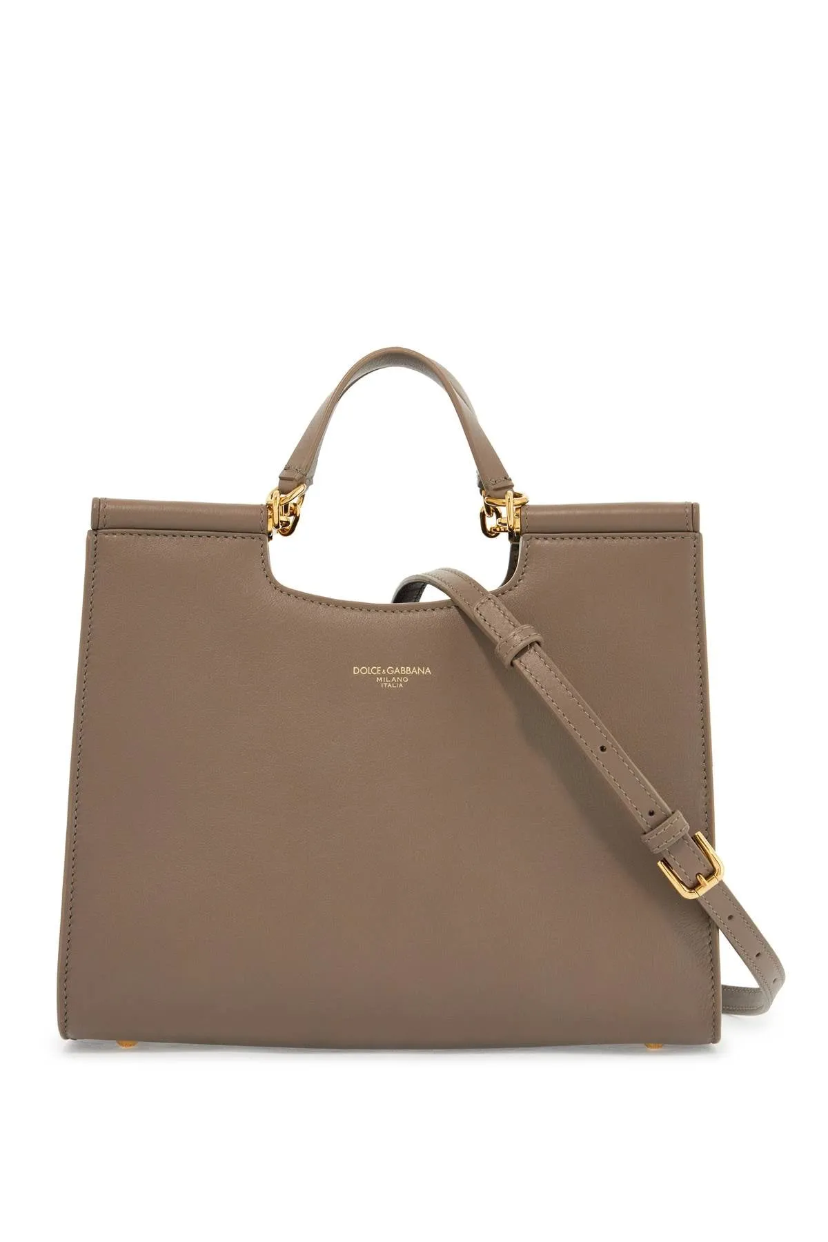 Structured Leather Tote Bag