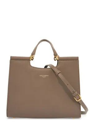 Structured Leather Tote Bag