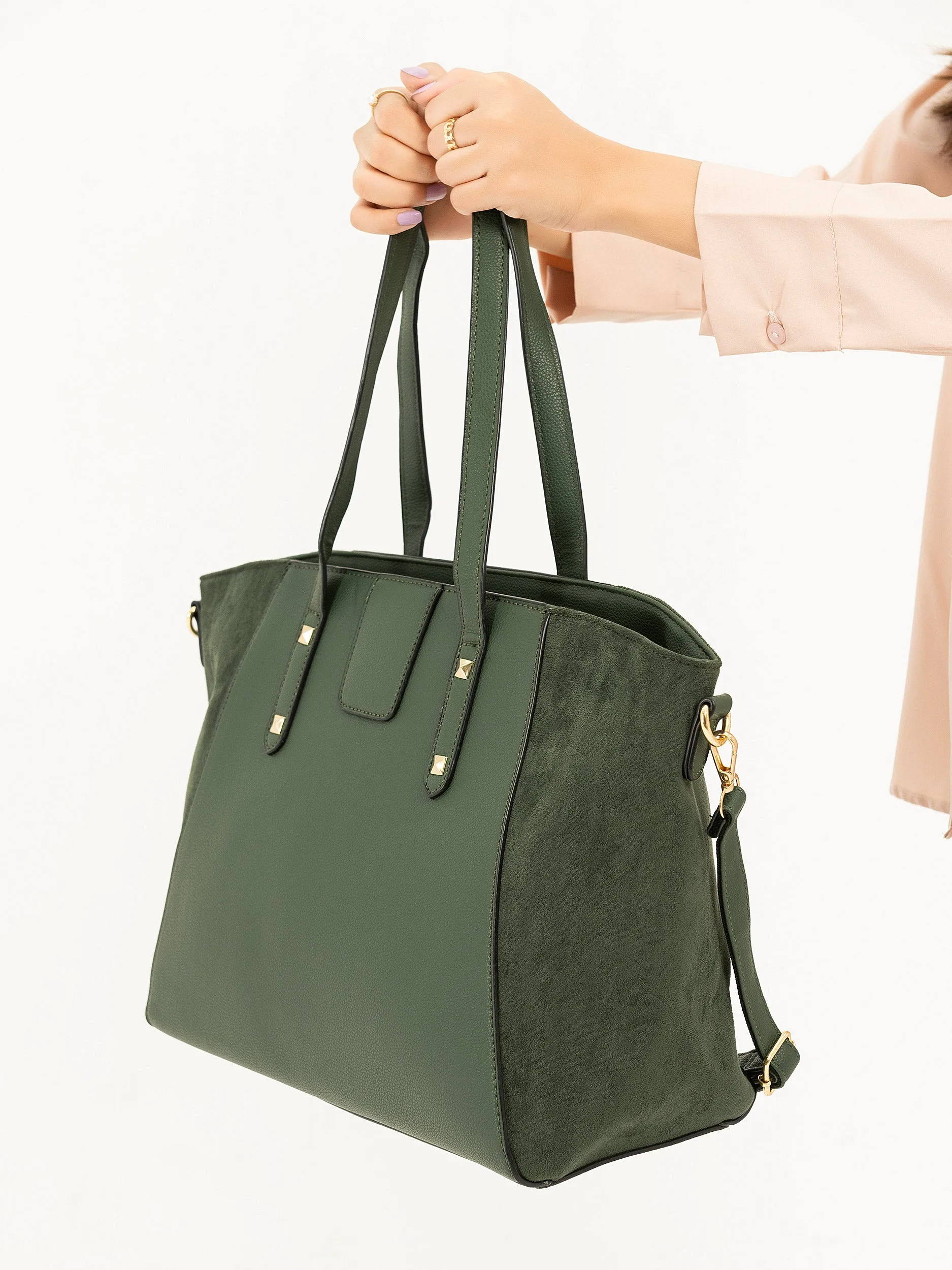 Suede Texture Tote Bag