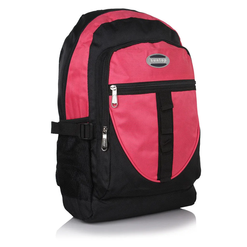 Suntop A44 22 L Backpack(Black and Pink)