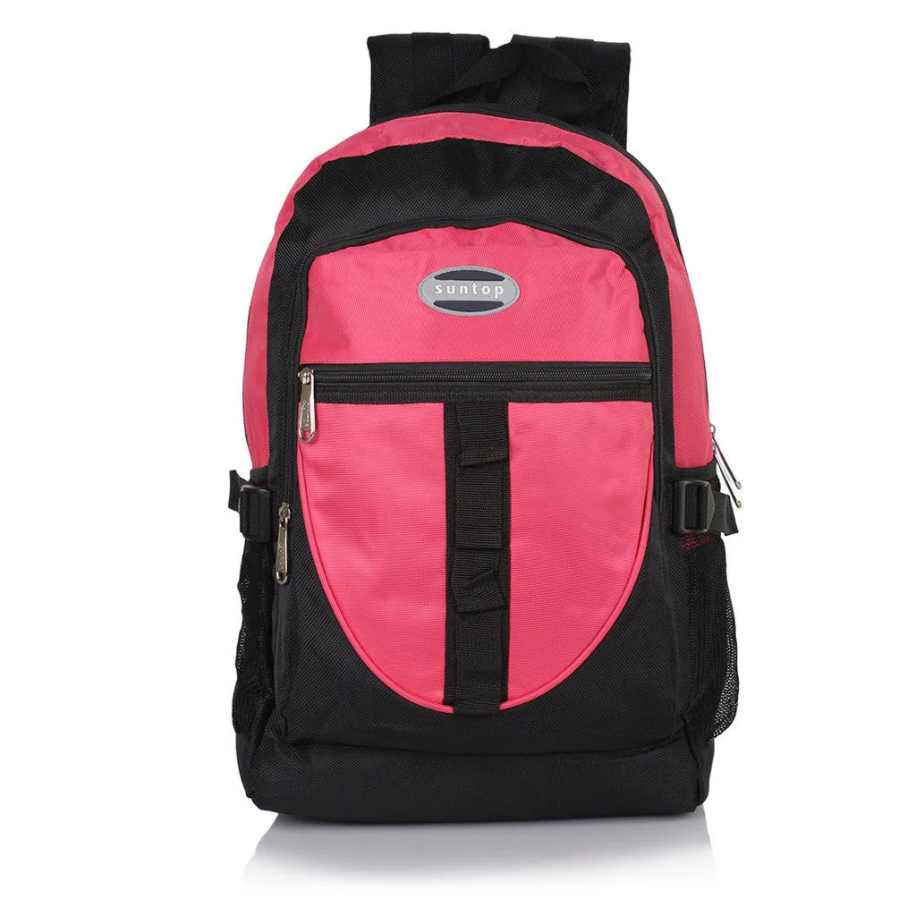 Suntop A44 22 L Backpack(Black and Pink)