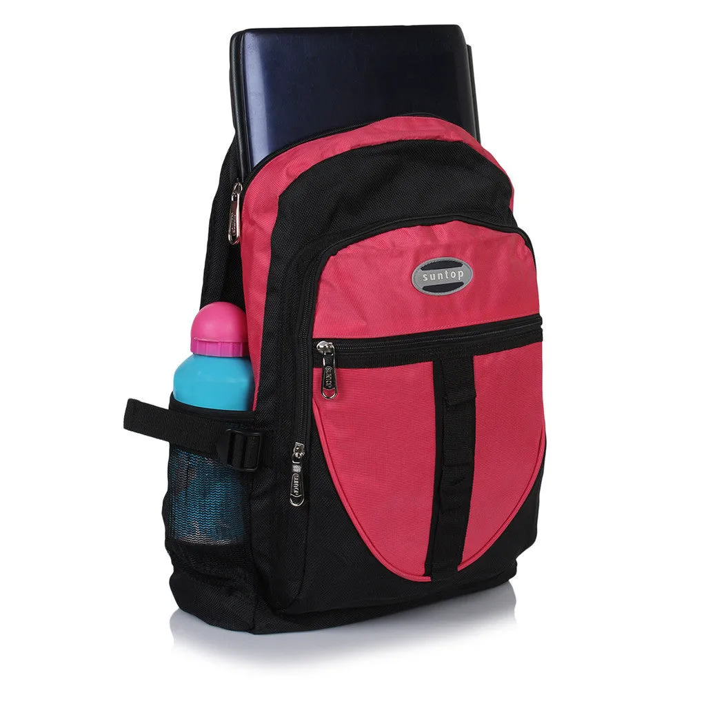 Suntop A44 22 L Backpack(Black and Pink)