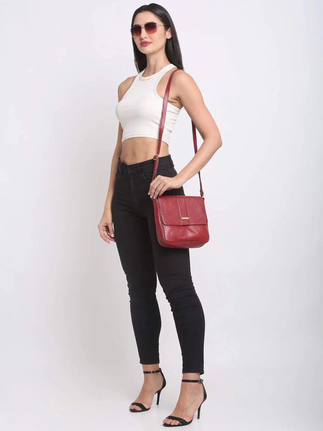 Teakwood Leather Women Structured Handheld Bag