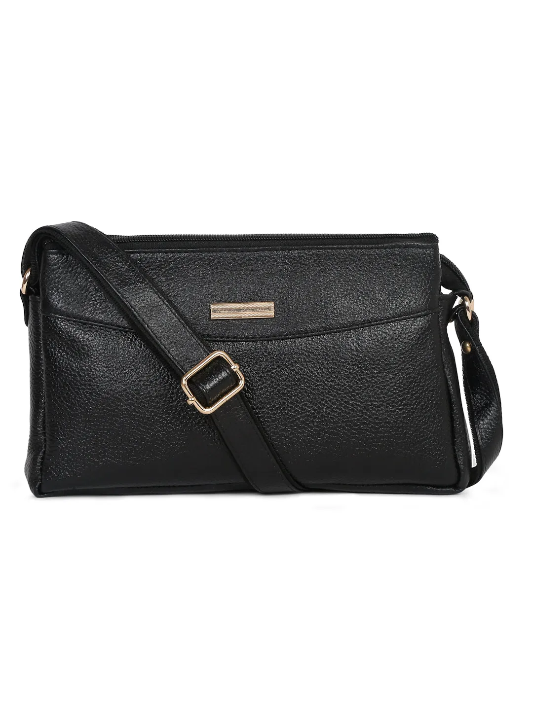 Teakwood Women's Texture Black Bag
