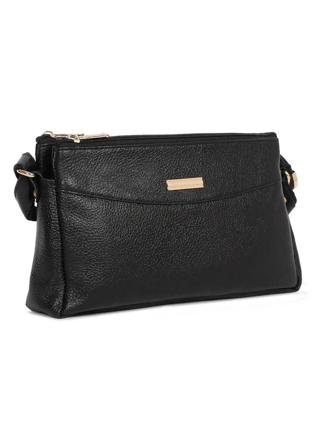 Teakwood Women's Texture Black Bag