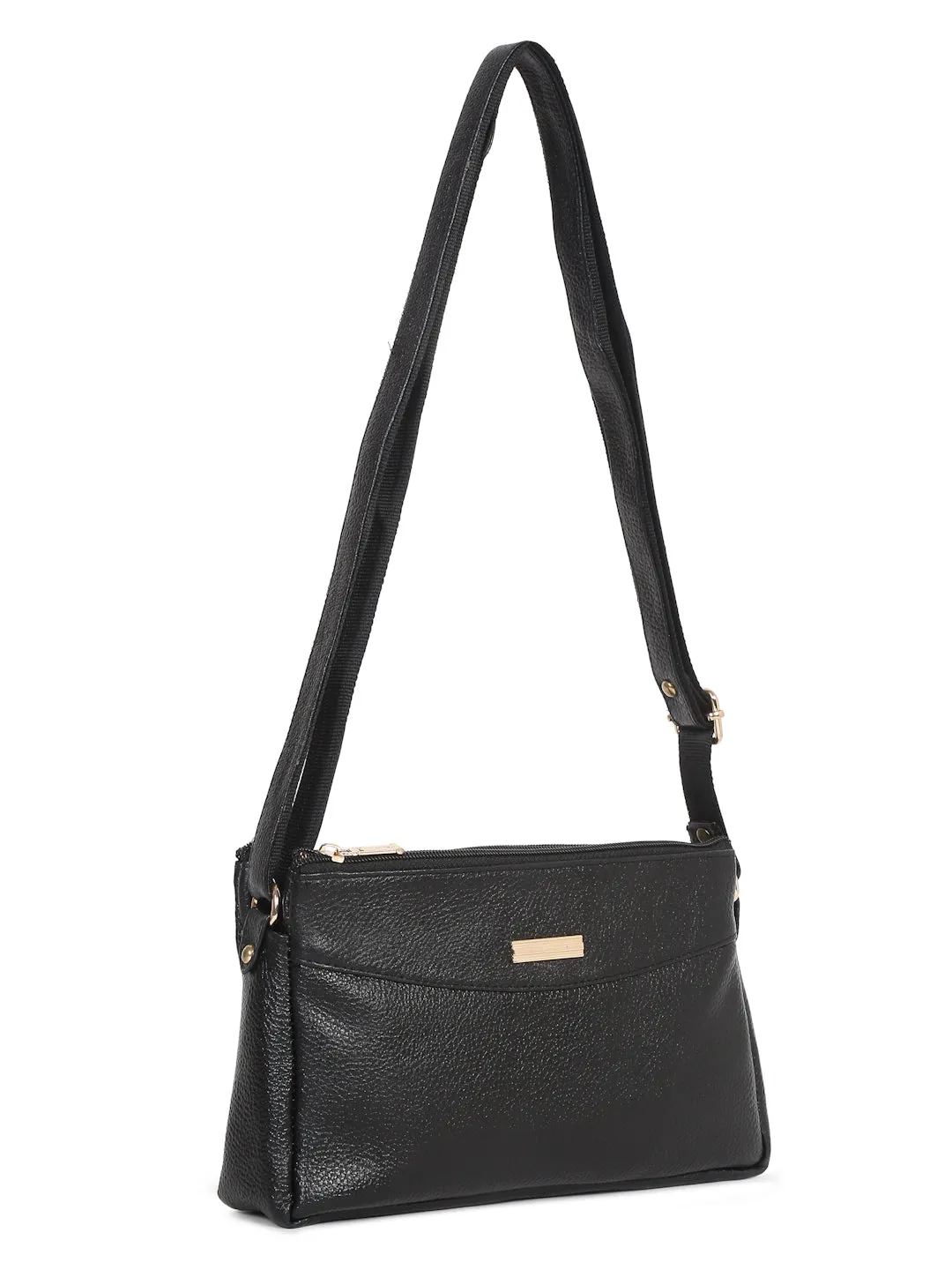 Teakwood Women's Texture Black Bag