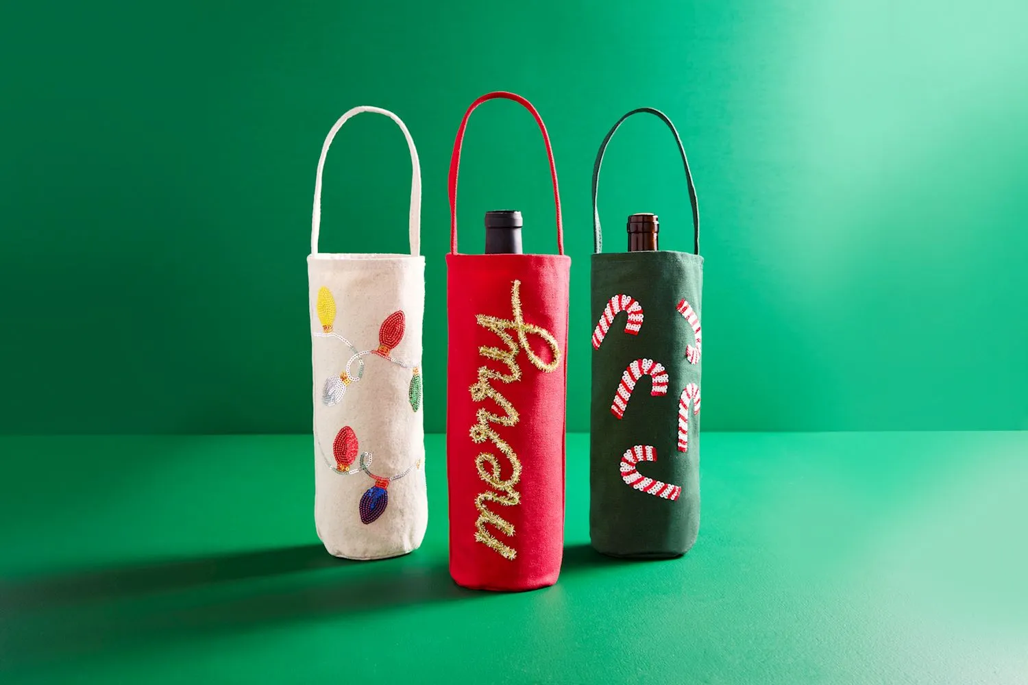 Tinsel Wine Bags • Christmas