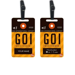 Travel Tag Personalised Set of 2 for Bag & Suitcase Tags