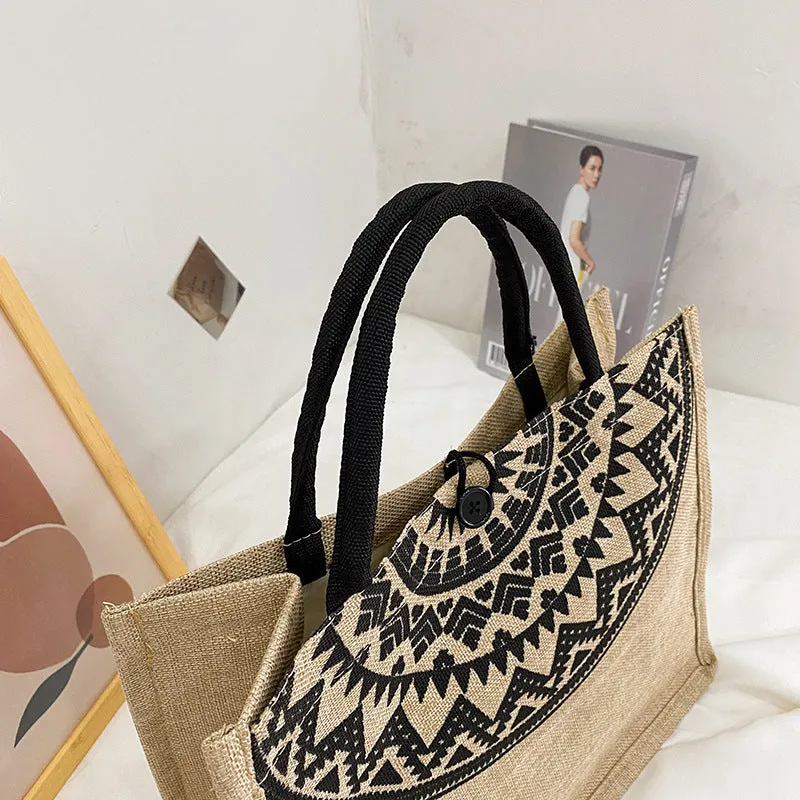 Wholesale Canvas Linen Texture Handbags