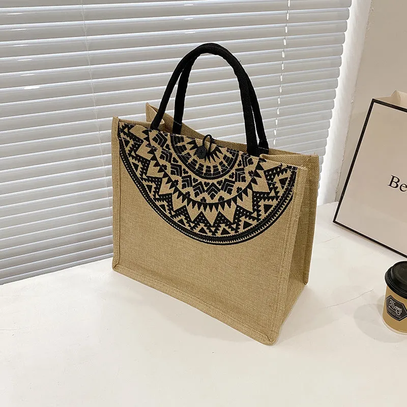 Wholesale Canvas Linen Texture Handbags