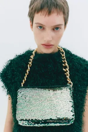 Zara Sequin Shoulder Bag